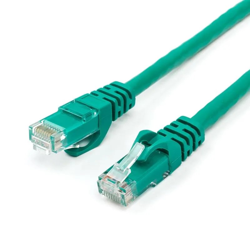 Патч-корд UTP Atcom RJ45, Cat.6, мідь, 2 м, зелений - зображення 1
