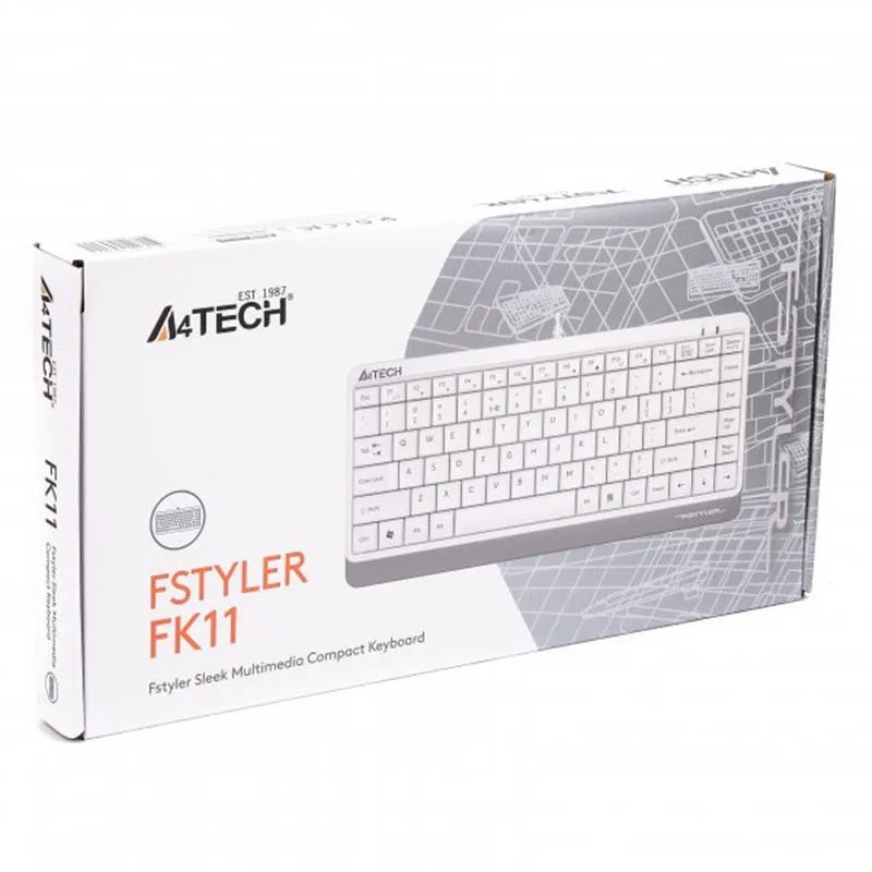 Клавіатура A4Tech FK11 White - мініатюра 6