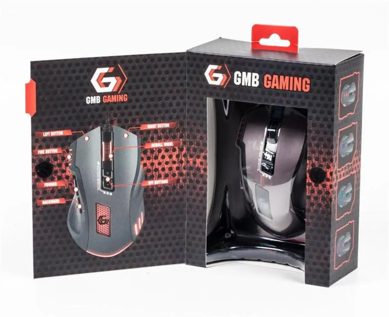 Миша Gembird MUSG-004 Black, Grey USB - мініатюра 5