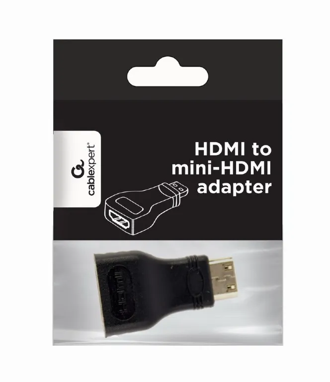 Адаптер Cablexpert HDMI - mini-HDMI (F/M), Black (A-HDMI-FC) - мініатюра 4