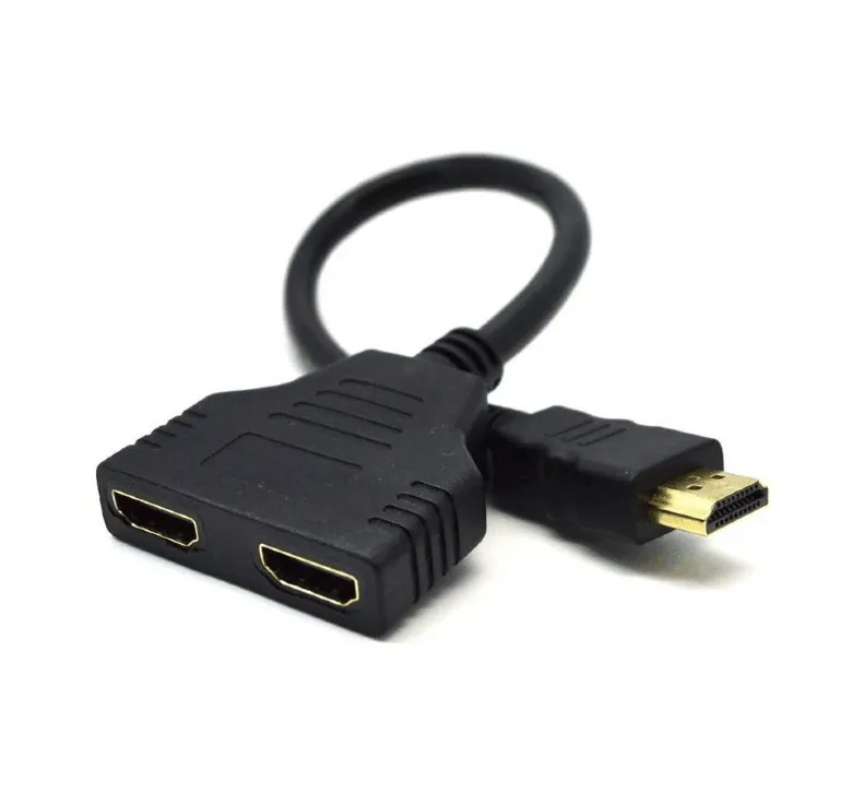 Кабель-розгалужувач Cablexpert HDMI - 2хHDMI (M/F), 0.3 м, Black (DSP-2PH4-04) - зображення 1