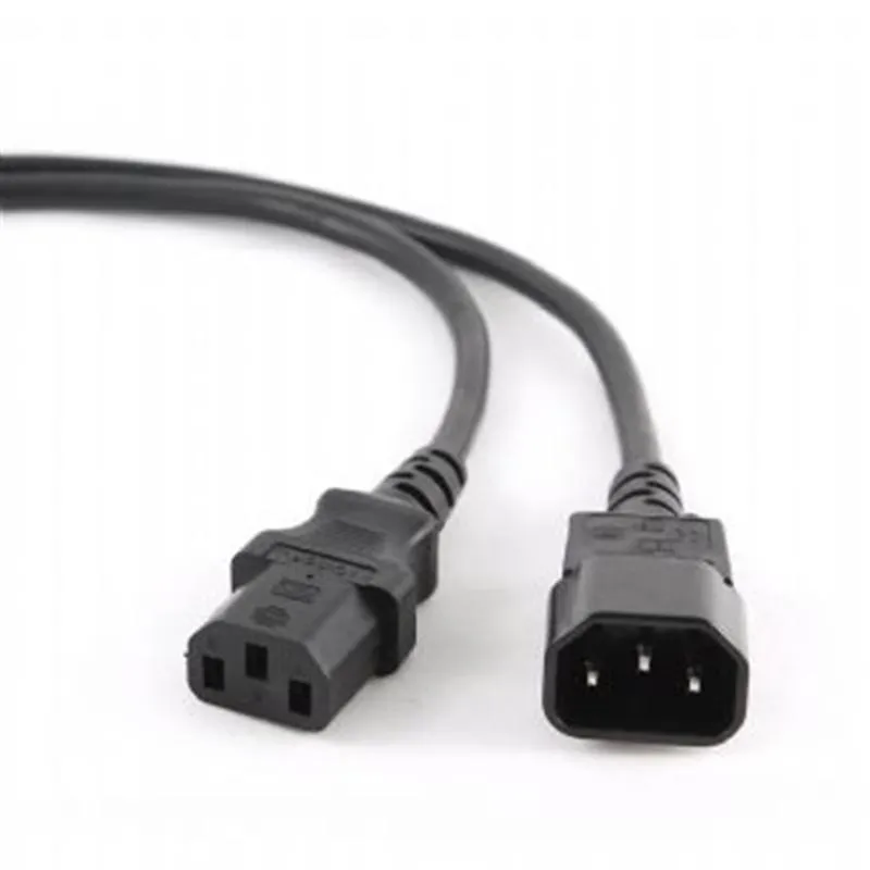 Кабель силовий Cablexpert PC-189-VDE (С13-С14), VDE, чорний, 1.8м - зображення 1