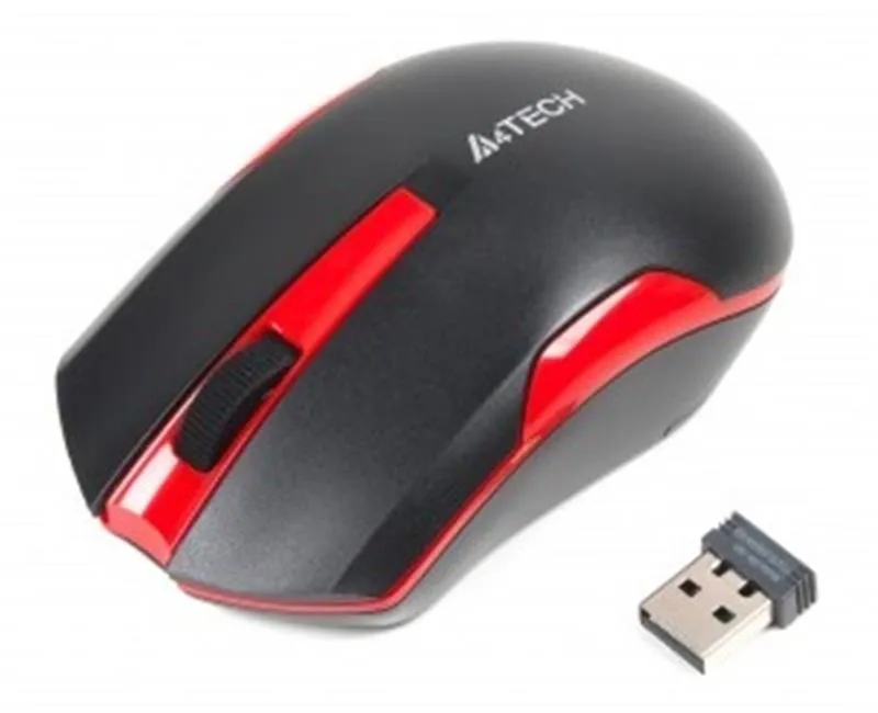 Миша бездротова A4Tech G3-200N Black/Red - зображення 1