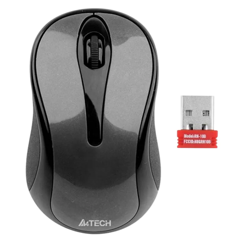 Миша бездротова A4Tech G3-280N Grey USB V-Track - зображення 1