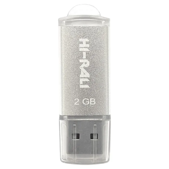 Флеш-накопичувач USB 2GB Hi-Rali Rocket Series Silver (HI-2GBRKTSL) - зображення 1