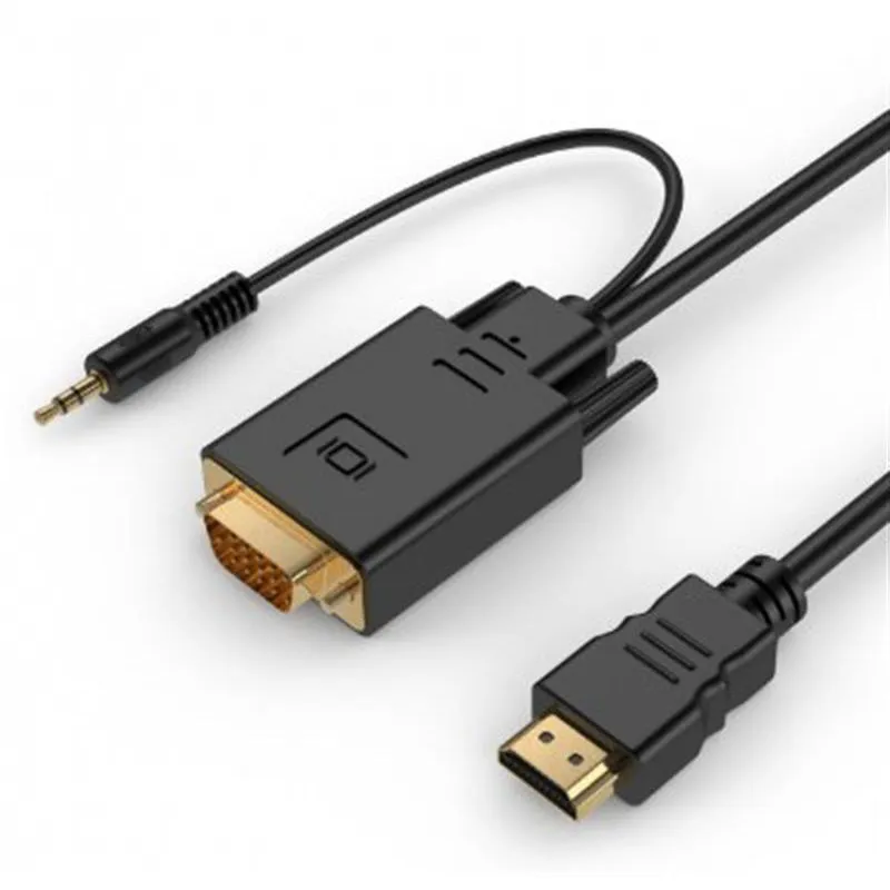 Кабель Cablexpert HDMI - VGA+3.5 мм V 1.4 (M/M), 3 м, чорний (A-HDMI-VGA-03-10) пакет - мініатюра 2