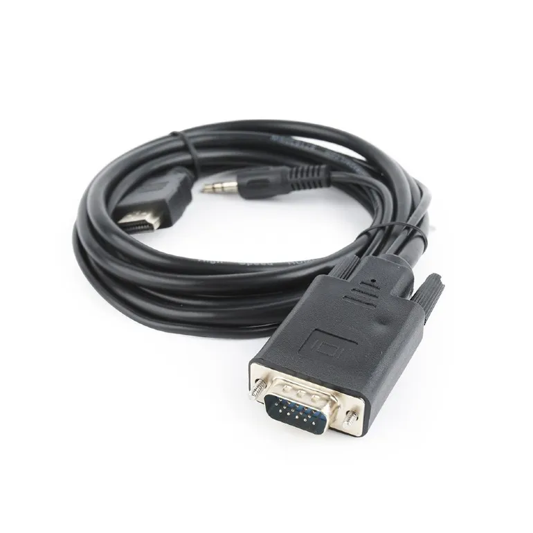 Кабель Cablexpert HDMI - VGA+3.5 мм V 1.4 (M/M), 1.8 м, чорний (A-HDMI-VGA-03-6) пакет - мініатюра 3