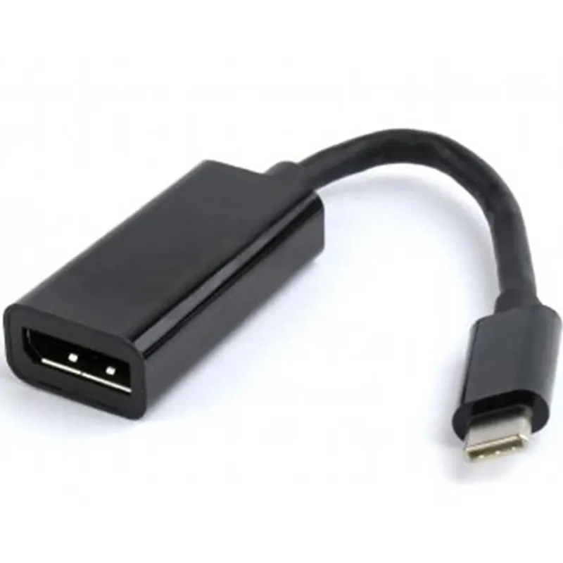 Адаптер Cablexpert USB Type-C - DisplayPort (M/F), 0.15 м, чорний (A-CM-DPF-01) - мініатюра 2