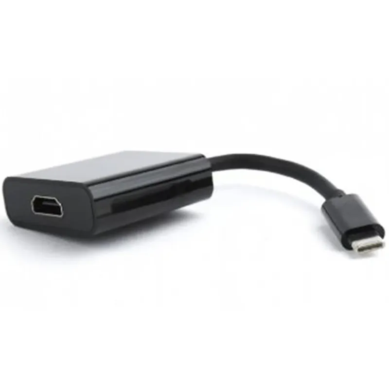 Адаптер Cablexpert USB Type-C - HDMI (M/F) (M/F), 0.15 м, чорний (A-CM-HDMIF-01) - зображення 1