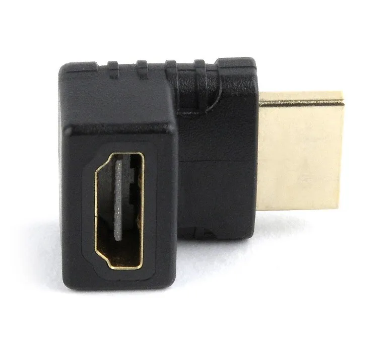 Адаптер Cablexpert HDMI - HDMI, M/F, Г-подібний, чорний (A-HDMI270-FML) пакет - зображення 1