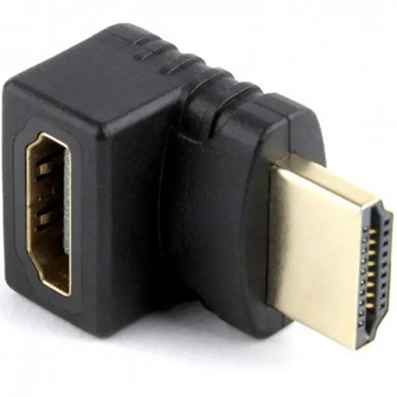 Адаптер Cablexpert HDMI - HDMI, M/F, Г-подібний, чорний (A-HDMI270-FML) пакет - мініатюра 4