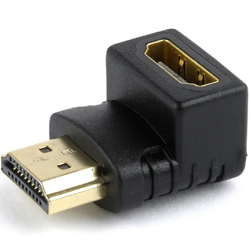 Адаптер Cablexpert HDMI - HDMI (M/F), кут 90 градусів, чорний (A-HDMI90-FML) пакет - мініатюра 6