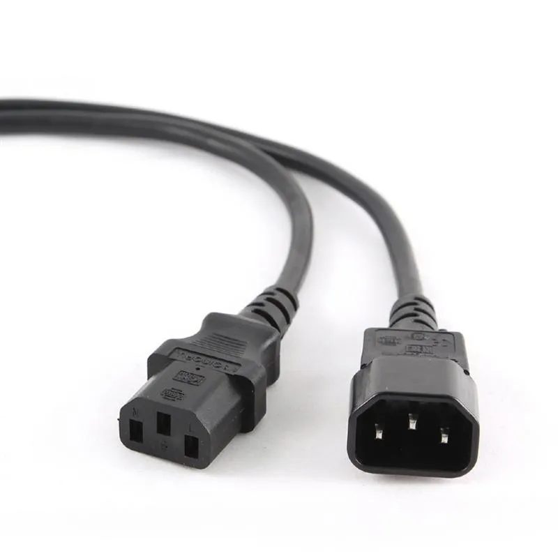 Кабель силовий Cablexpert PC-189-VDE-5M (С13-С14), VDE, чорний, 5м - зображення 1