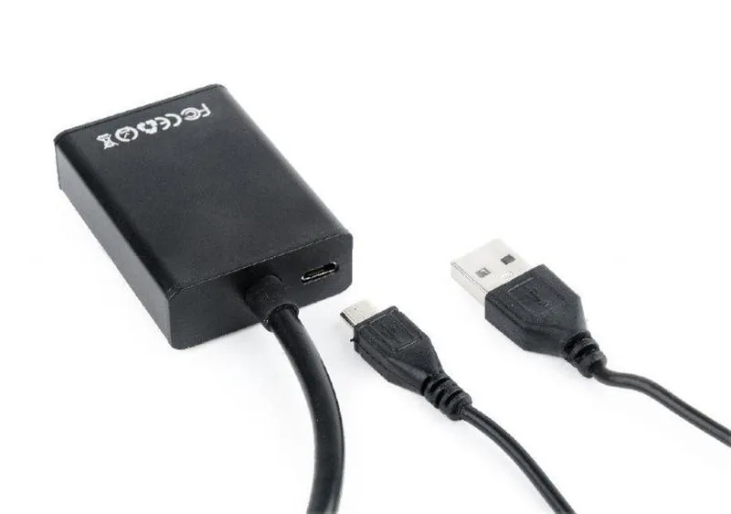 Адаптер Cablexpert HDMI - VGA (F/M), 0.15 м, Black (A-VGA-HDMI-01) - мініатюра 2