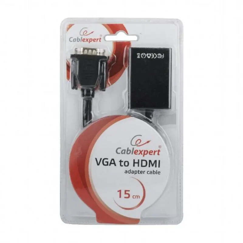 Адаптер Cablexpert HDMI - VGA (F/M), 0.15 м, Black (A-VGA-HDMI-01) - мініатюра 3