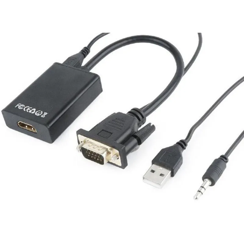 Адаптер Cablexpert HDMI - VGA (F/M), 0.15 м, Black (A-VGA-HDMI-01) - мініатюра 4