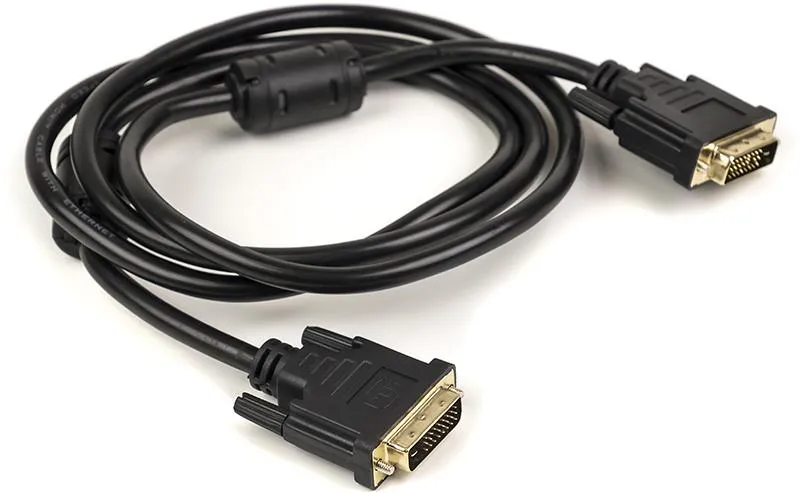 Кабель PowerPlant (CA910854) DVI-D 24M-24M, 1.5м, Double ferrites, Black - зображення 1