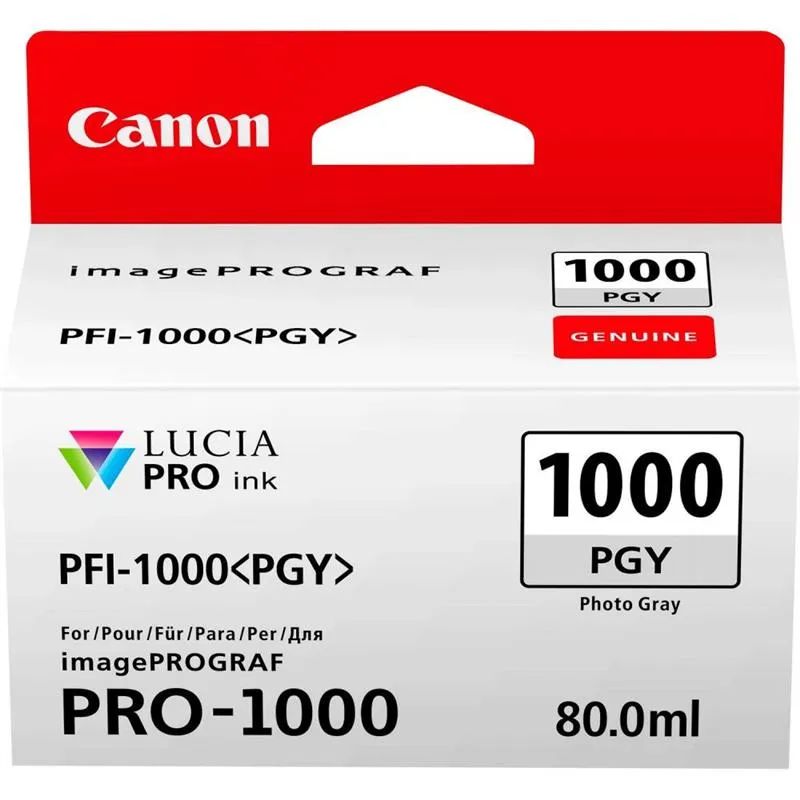 Картридж Canon (PFI-1000PGY) iPFPro1000, Photo Grey (0553C001) - зображення 1