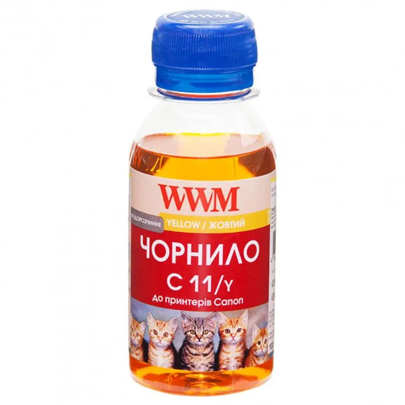 Чорнило WWM Canon CL-511С/CL-513С/CLI-521Y (Yellow) (C11/Y-2) 100г - зображення 1