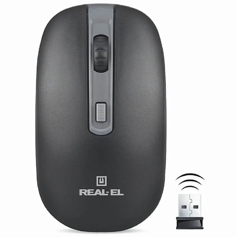 Миша бездротова REAL-EL RM-303 Black/Grey - мініатюра 8