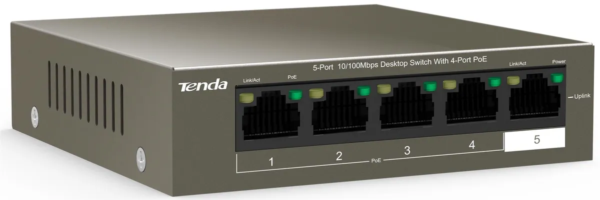 Комутатор Tenda TEF1105P-4-63W - мініатюра 2
