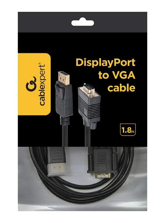 Кабель Cablexpert DisplayPort - VGA (M/M), 1.8 м, чорний (CCP-DPM-VGAM-6) пакет - мініатюра 3