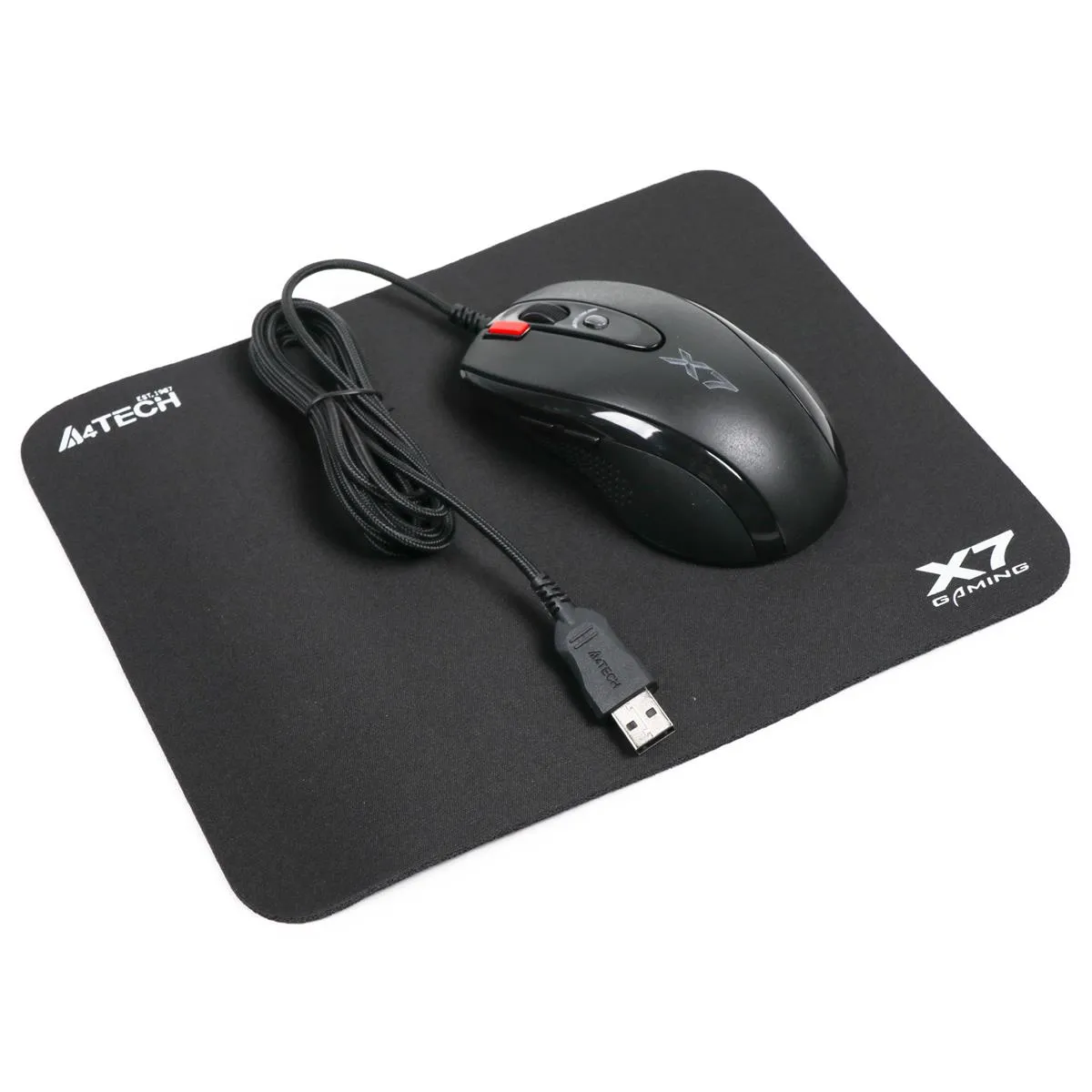 Миша A4Tech X-710BK Black USB + килимок A4Tech X7-200MP - мініатюра 6