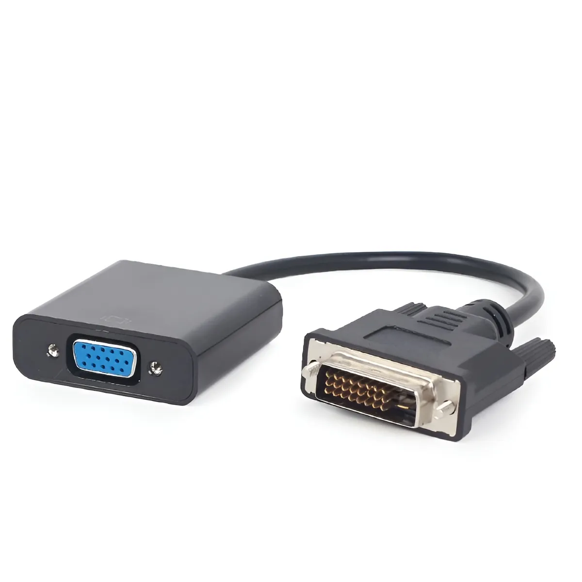 Адаптер Cablexpert DVI - VGA (M/F), 0.2 м, Black (A-DVID-VGAF-01) пакет - мініатюра 2