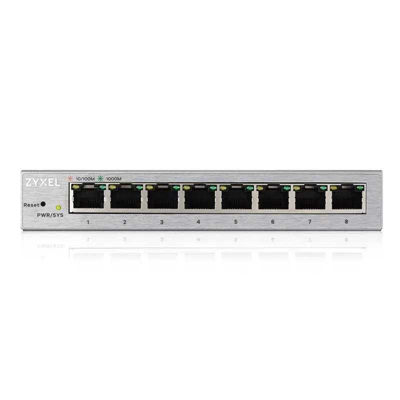 Комутатор ZYXEL GS1200-8 (GS1200-8-EU0101F) (8xGE, метал, настільний, безшумний, WebSmart) - мініатюра 2