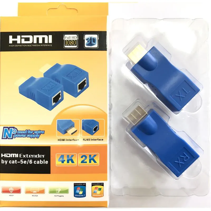 Подовжувач Atcom HDMI - RJ-45 (M/F), до 30 м, Blue (14369) - мініатюра 3