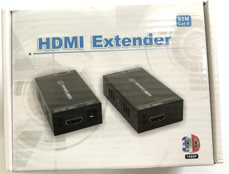 Подовжувач Atcom HDMI - RJ-45 (F/F), до 60 м, Black (14371) - зображення 1