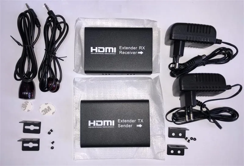 Подовжувач Atcom HDMI - RJ-45 (F/F), до 120 м, Black (14157) - зображення 1