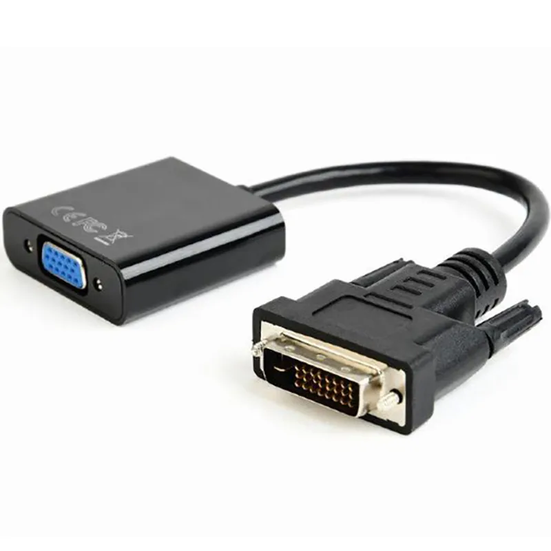 Адаптер Cablexpert DVI - VGA (M/F), 0.2 м, Black (AB-DVID-VGAF-01) - мініатюра 2