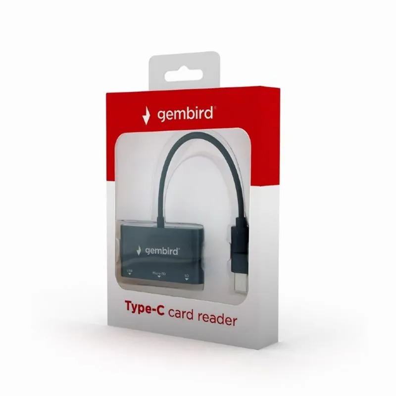 Картрідер Gembird UHB-CR3-02 USB Type-C Black - мініатюра 2