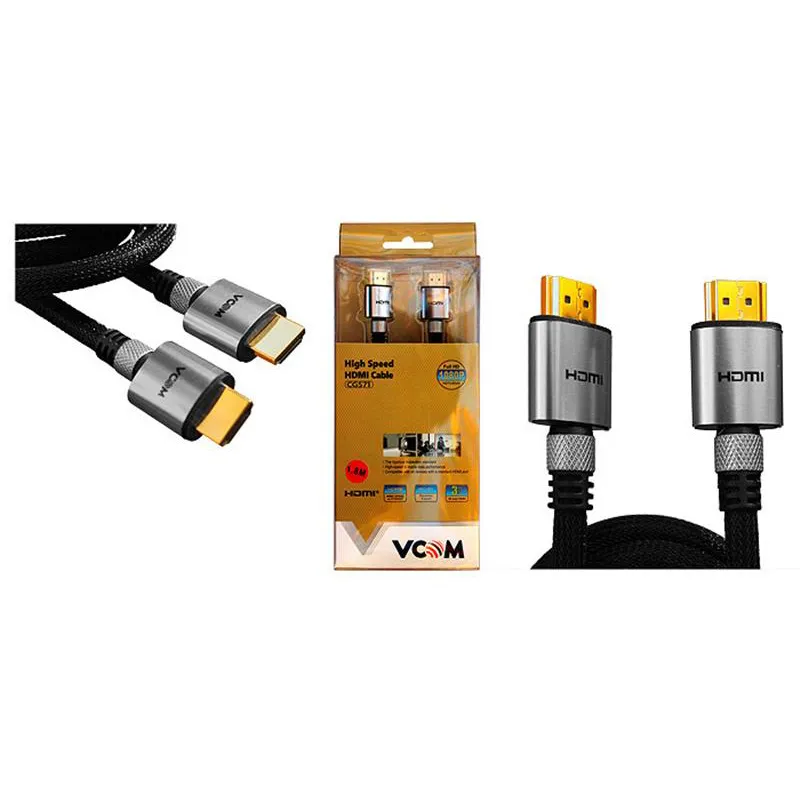 Кабель VCOM (CG571-1.8), HDMI-HDMI, v1.4, 1.8м, чорний - зображення 1