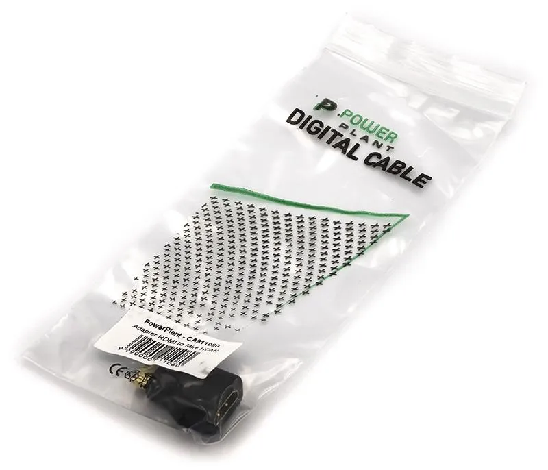 Адаптер PowerPlant (CA911080), HDMI - miniHDMI, чорний - мініатюра 2