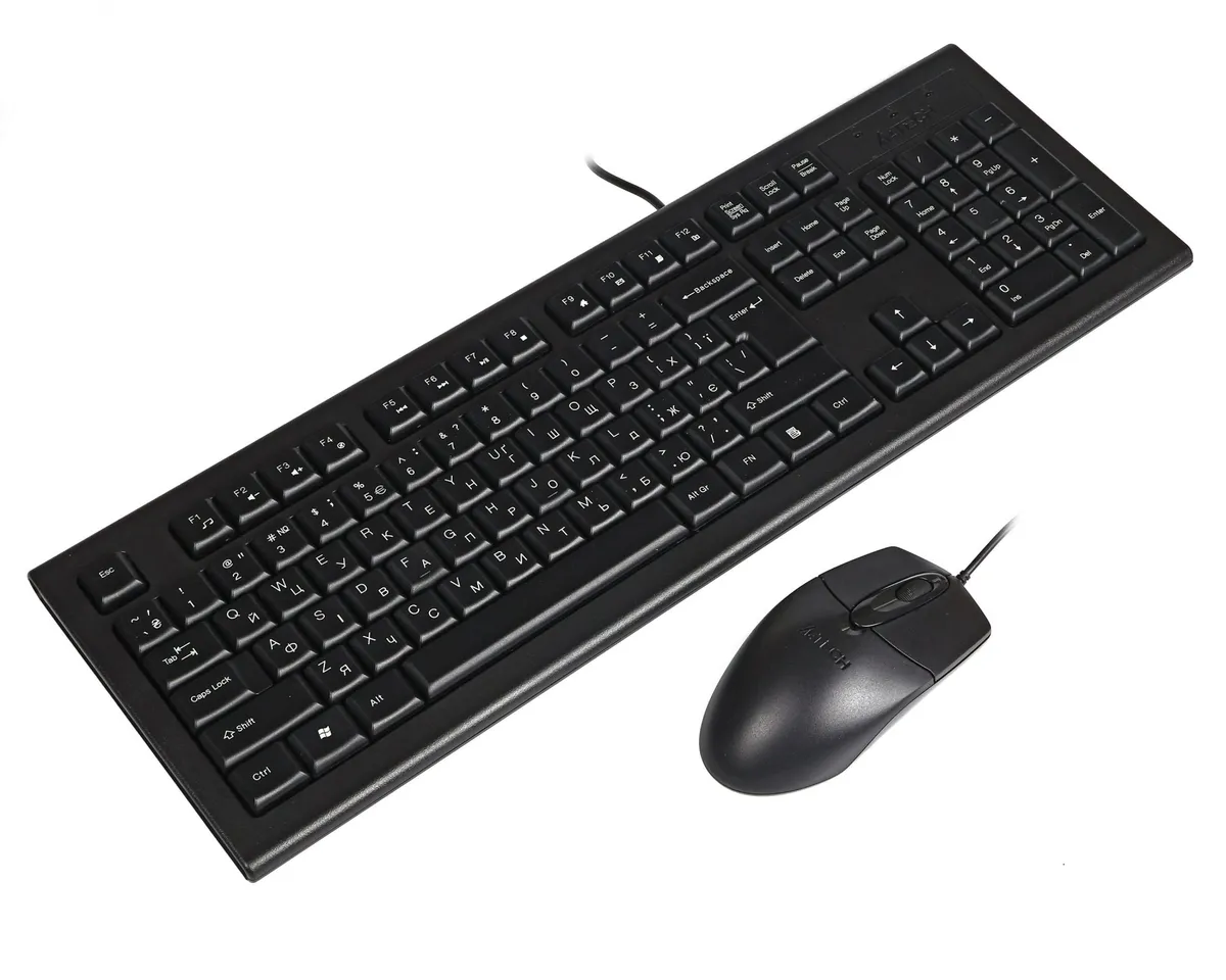 Комплект (клавіатура, миша) A4Tech KR-8572 Black - зображення 1
