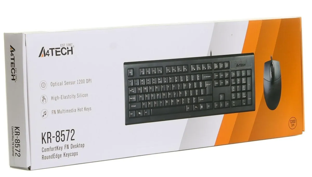 Комплект (клавіатура, миша) A4Tech KR-8572 Black - мініатюра 7