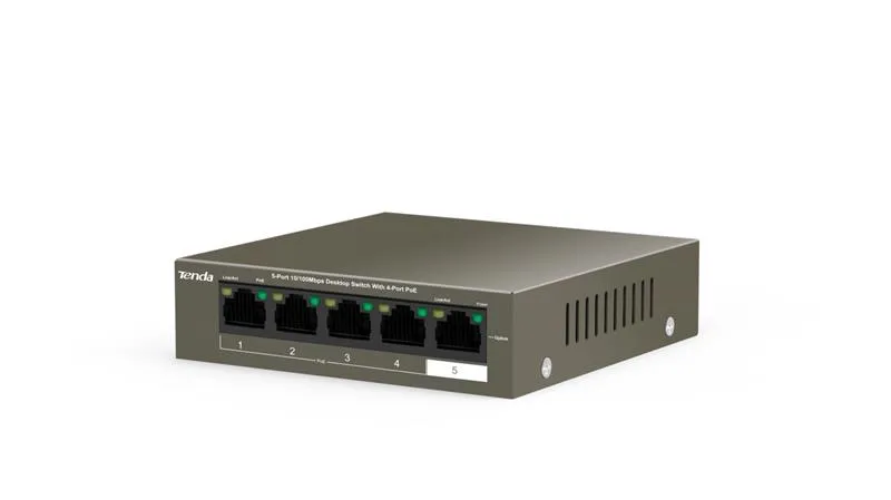 Комутатор Tenda TEF1105P-4-38W - зображення 1