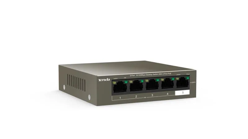 Комутатор Tenda TEF1105P-4-38W - мініатюра 2