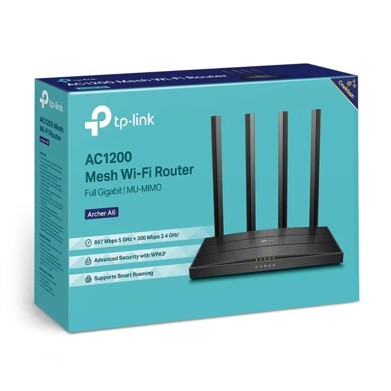 Бездротовий маршрутизатор TP-Link Archer A6 - мініатюра 4