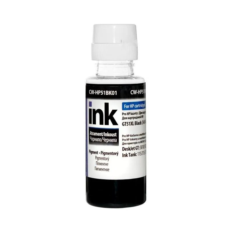 Чорнило ColorWay HP Ink Tank 115/315/415 (Black Pigment) (ColorWay-HP51BK01) 100мл - зображення 1