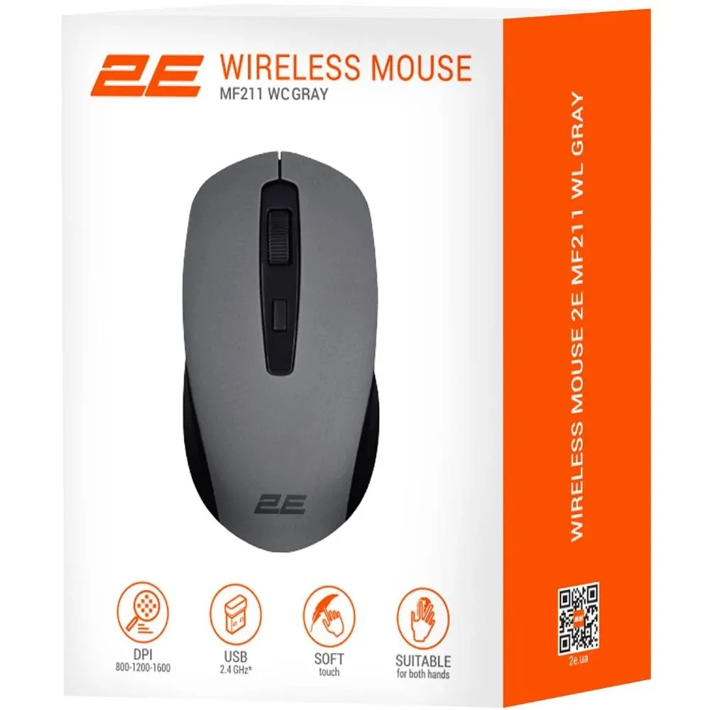 Миша бездротова 2E MF211 WL Gray (2E-MF211WC) - мініатюра 2