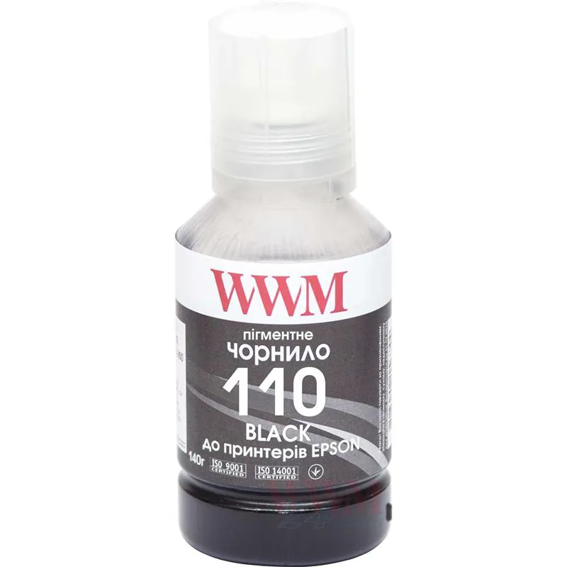 Чорнило WWM Epson M1100/M1120 (Black Pigment) (E110BP) 140г - зображення 1