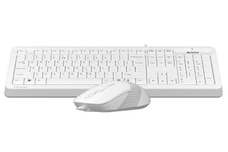 Комплект (клавіатура, миша) A4Tech F1010 White - зображення 1