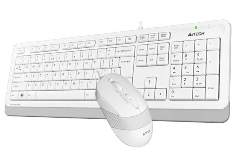 Комплект (клавіатура, миша) A4Tech F1010 White - мініатюра 3