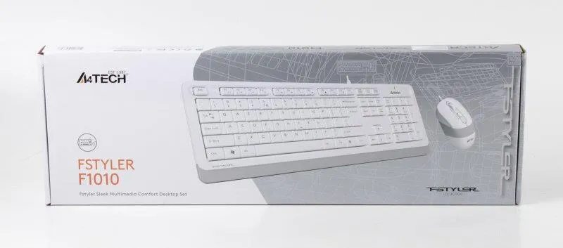 Комплект (клавіатура, миша) A4Tech F1010 White - мініатюра 4