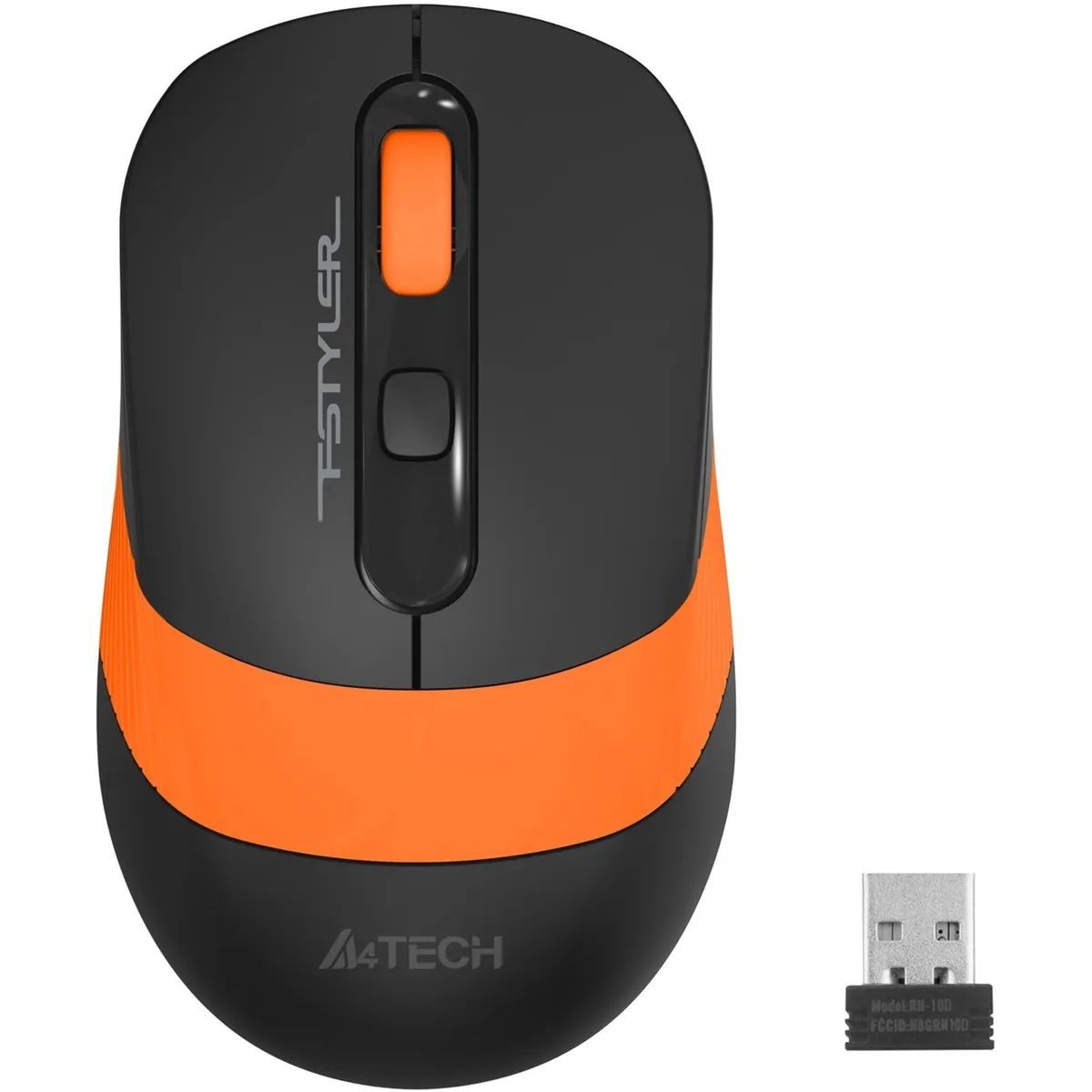 Миша бездротова A4Tech FG10 Black/Orange USB - мініатюра 5