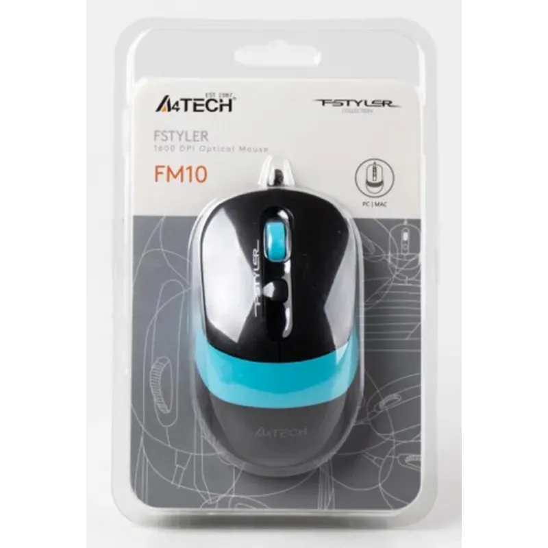 Миша A4Tech FM10 Black/Blue - мініатюра 3