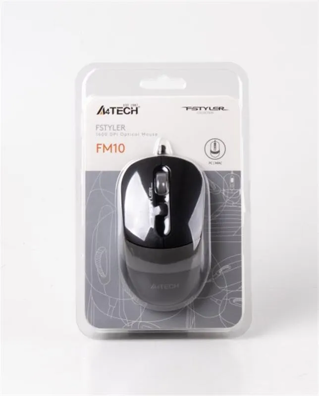 Миша A4Tech FM10 Black/Grey - мініатюра 4